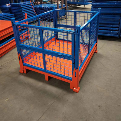 Customized storage mesh bins Warehouse storage pallet box Metal  Material Box Factory