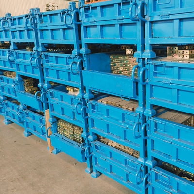 Stackable Pallet Boxes Warehouse Storage Pallet Box Metal Pallet Box  For Industry Parts