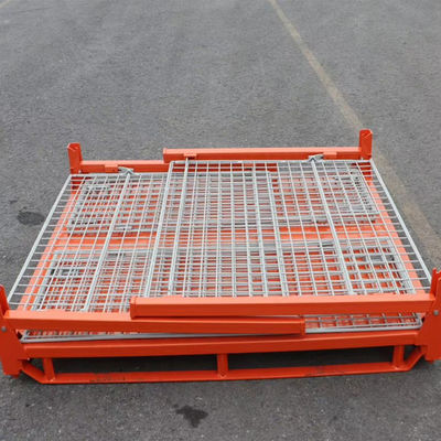 Steel Mesh Storage Bin With Foldable Design Heavy Duty Capacity For Warehouse Storage Industrial Wire Mesh Containers