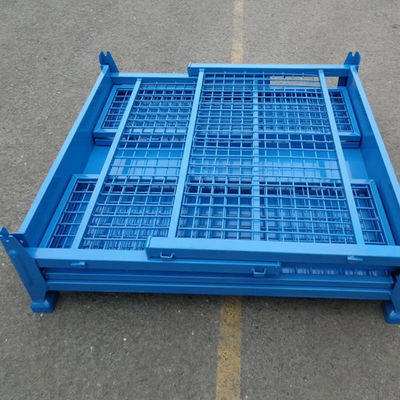 Opvouwbare Draadcontainer Metalen Gaas Opslagcontainers Metalen Palletbox Fabrikanten OEM