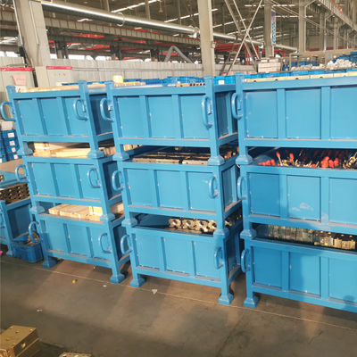 Custom Design Fold Metal Wire Mesh Storage Cage Container Steel Pallet Box For Sale