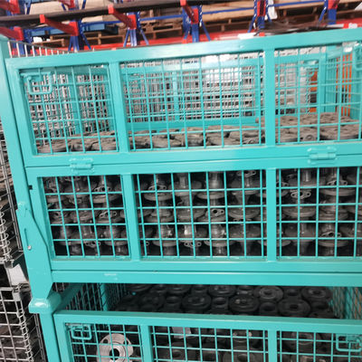 Stackable Pallet Boxes Warehouse Storage Pallet Box Metal Pallet Box  For Industry Parts