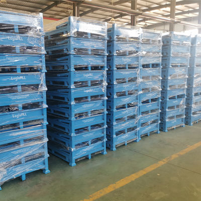 Scollapsible Wire Container Storage Pallet Box Heavy Duty Storage Cage Metal Pallet Box Factory Direct Sale