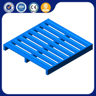 1000 - 2000Kg Warehouse Steel Pallet Metal Frame Pallet Customized Color Wear Resistant