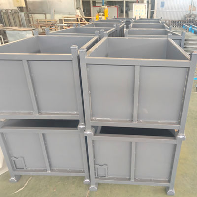 Customizable Heavy Duty Warehouse Storage Pallet Box  Industrial Container metal turnover box