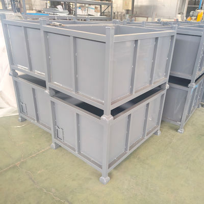 Customizable Heavy Duty Warehouse Storage Pallet Box  Industrial Container metal turnover box